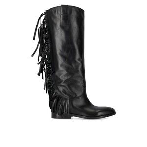 Strategia Black Fringed Boot - NWT